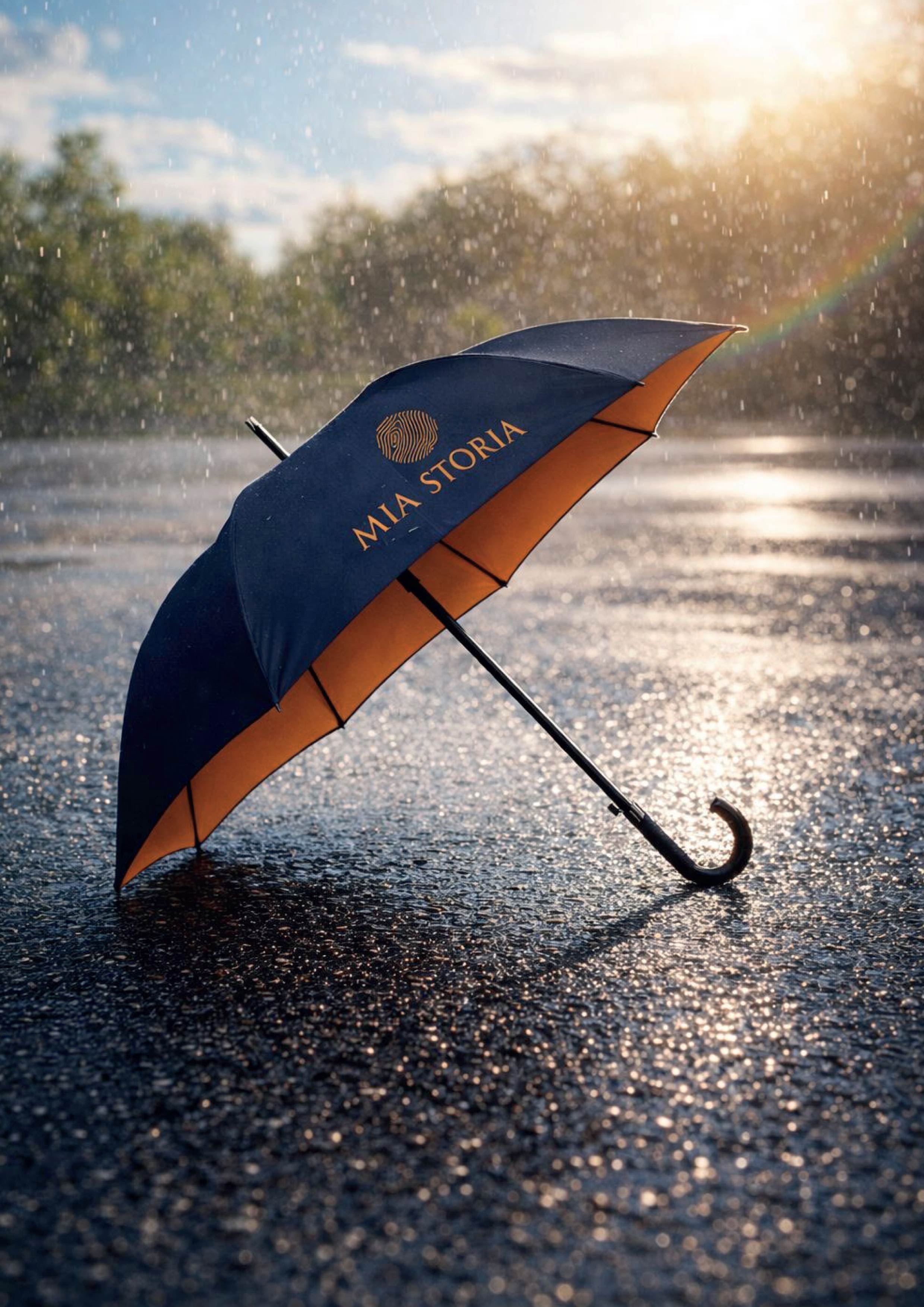 Bedruckter Regenschirm