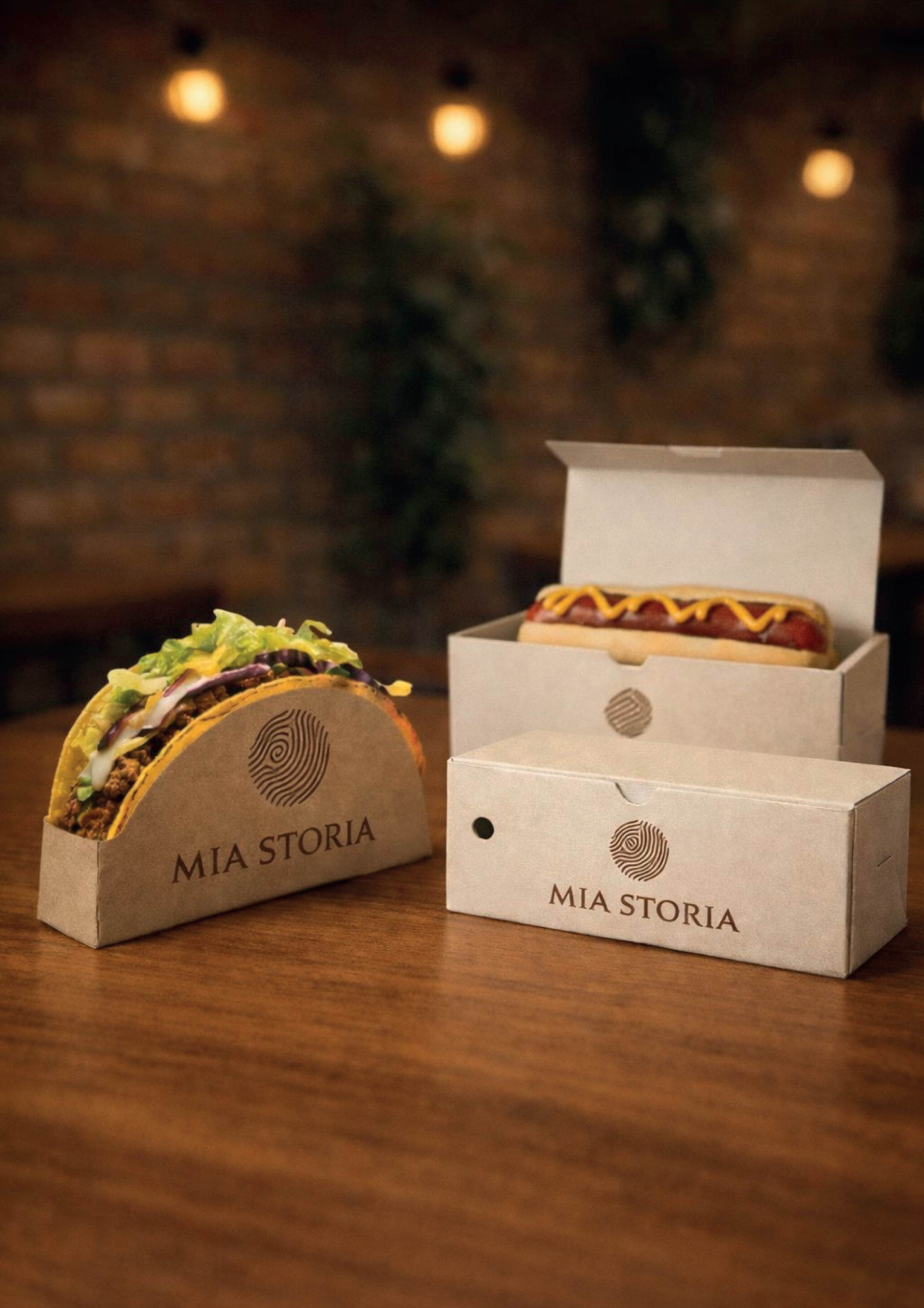 Bedruckte Taco- und Hotdog-Boxen